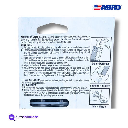 Plastiacero Gris 5min ABRO EG330 25mL