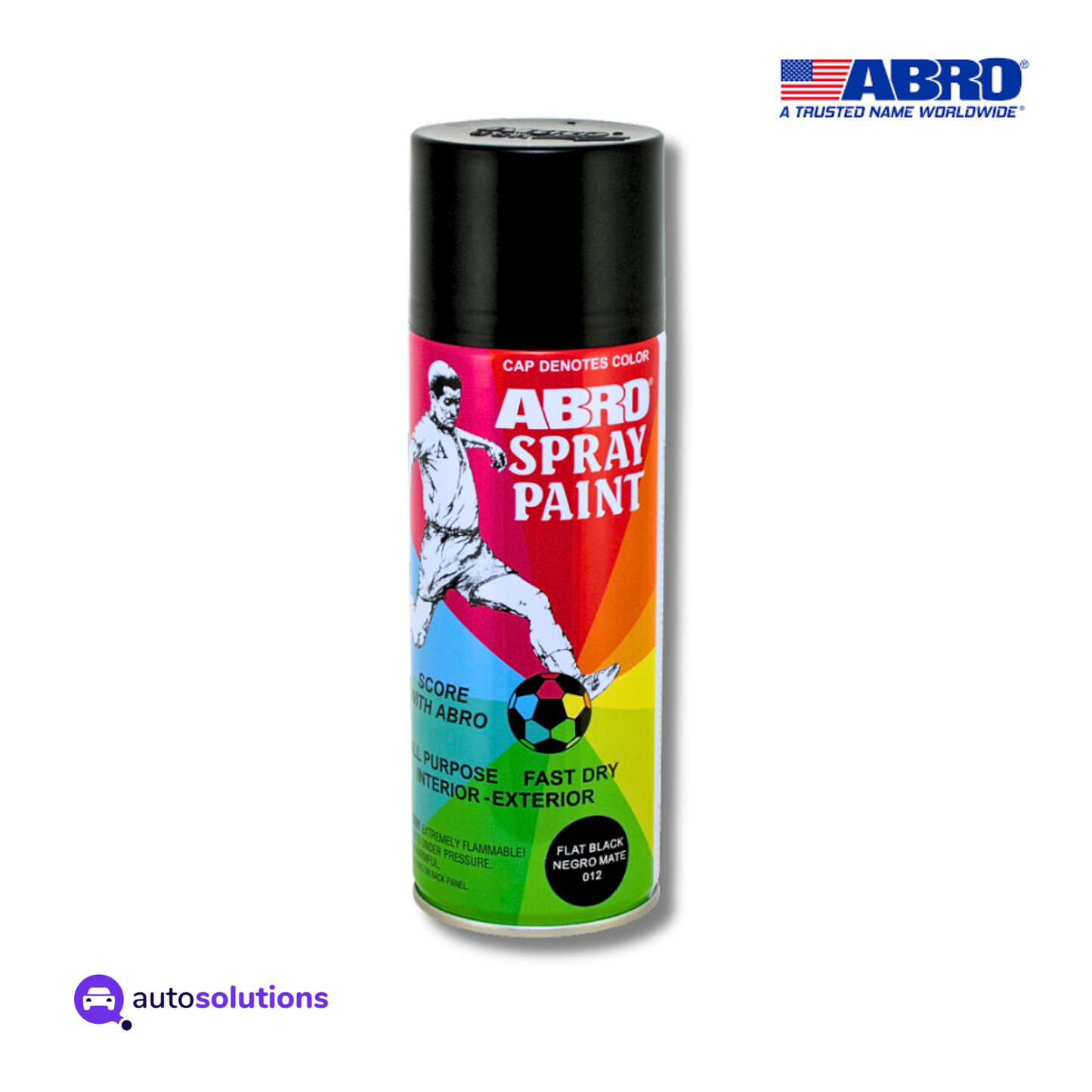 Pintura en Aerosol Negro Mate ABRO 012 400ml