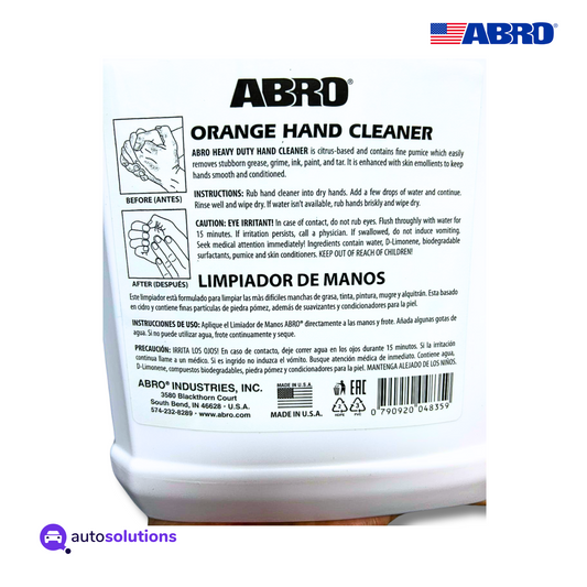 Limpiador De Manos Naranja ABRO HC241 1 Gal. / 3.785L