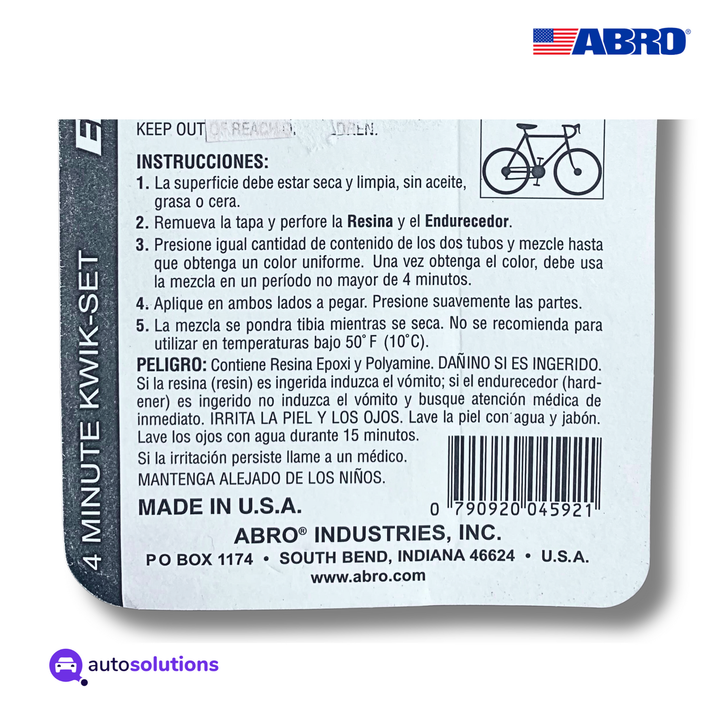Adhesivo De Uso Epoxico ABRO ES509 57g / 2oz