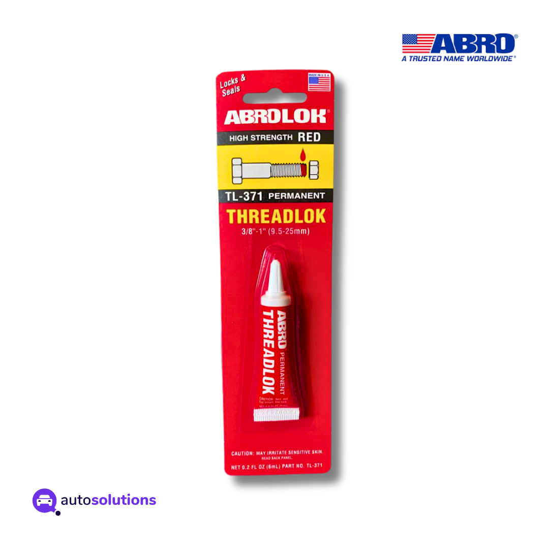 Fijador Tornillos Permanente ABRO TL371 6mL evita aflojamiento oxidación resistente vibraciones temperatura
