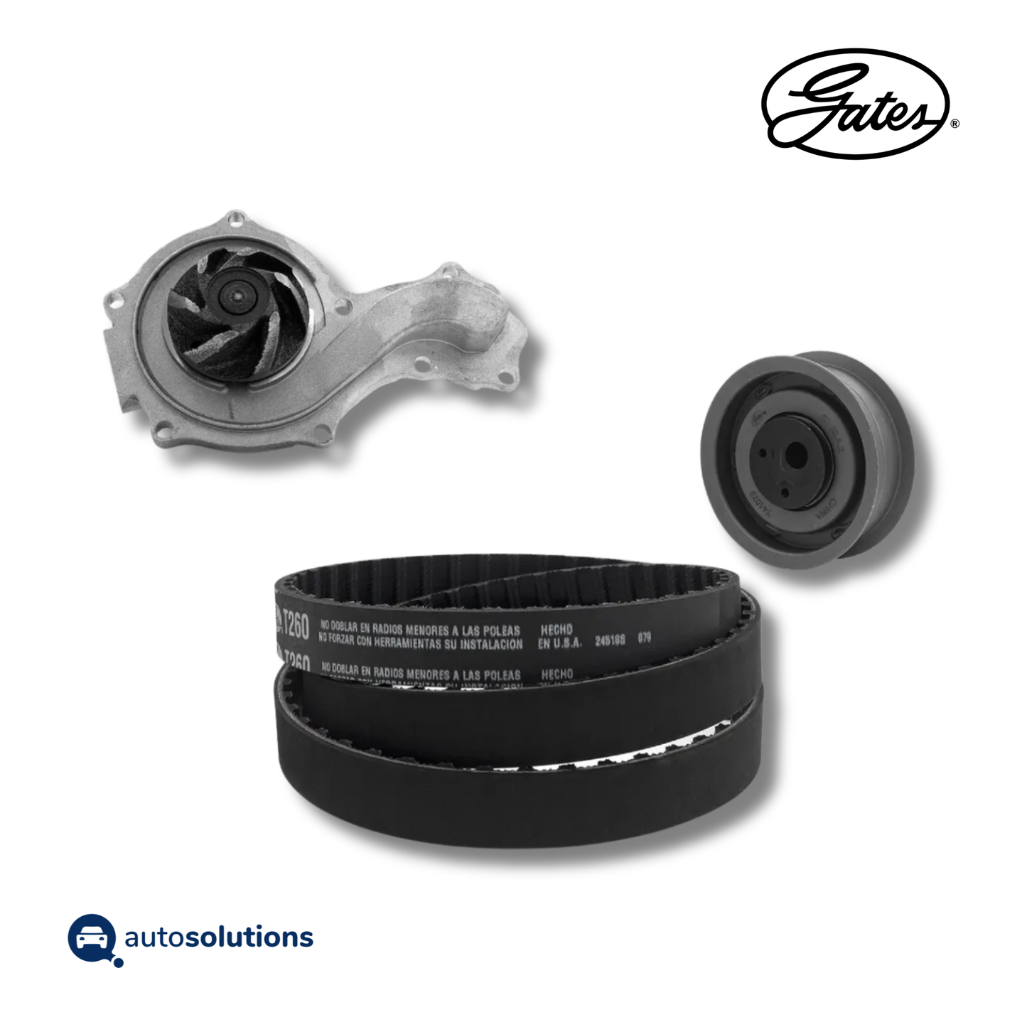 Kit de Distribucion GATES TCKWP260M Derby, Golf 1.8L, Pointer 1.6L
