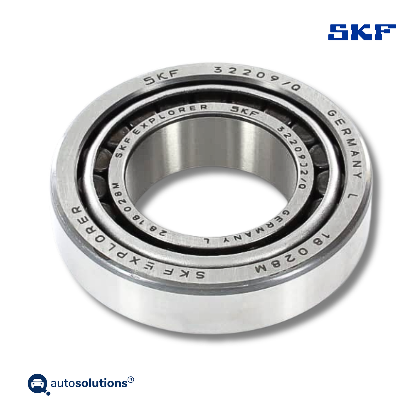 SKF 32209 Rodamientos de rodillos cónicos, diámetro interior de 1.772 in, 3.346 in de diámetro exterior 0.974 in de ancho