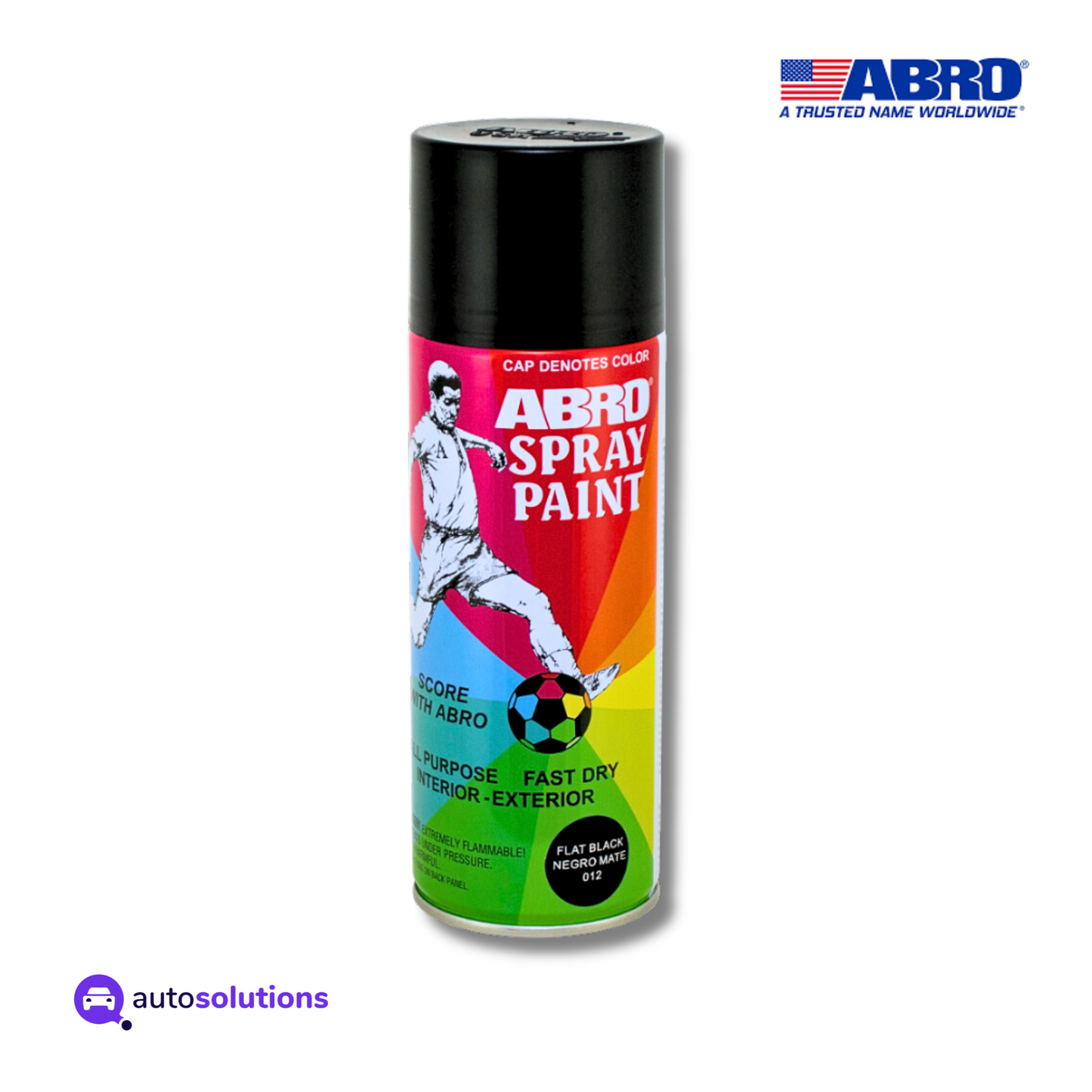 Pintura en Aerosol Negro Mate ABRO 400ml