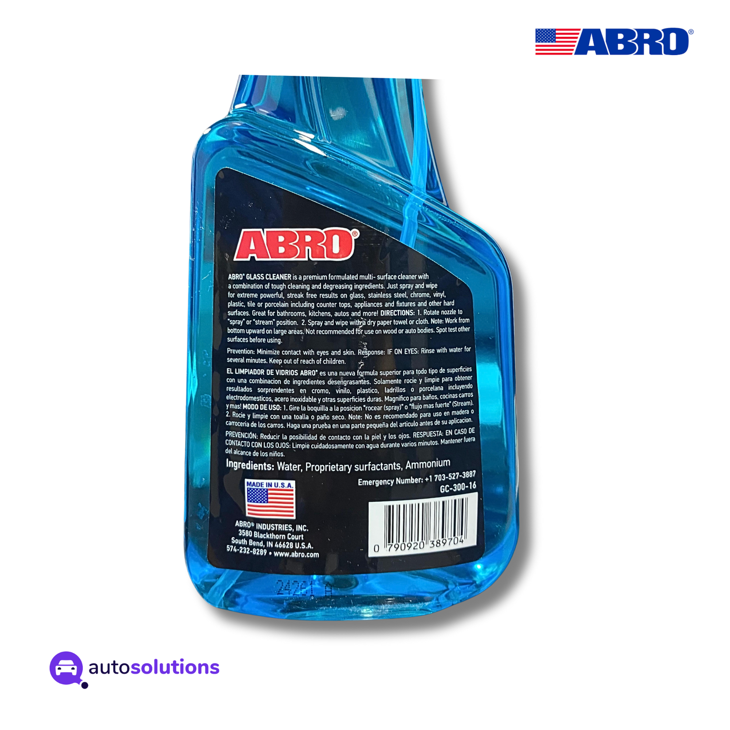 Limpiador De Vidrios ABRO GC300 437mL / 16oz