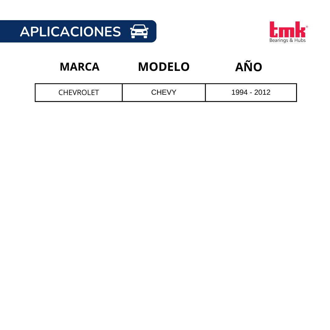 Balero Doble TMK 34X66X37 s/abs RD28 Delantero Chevy